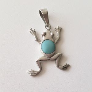 Silver turquoise pendant